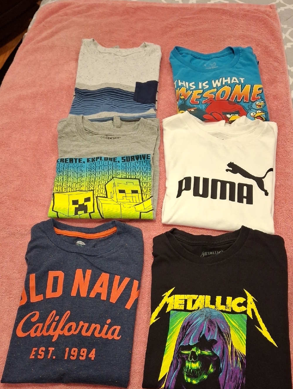 Lots Of 6 Boys Shirts. Size 10-12